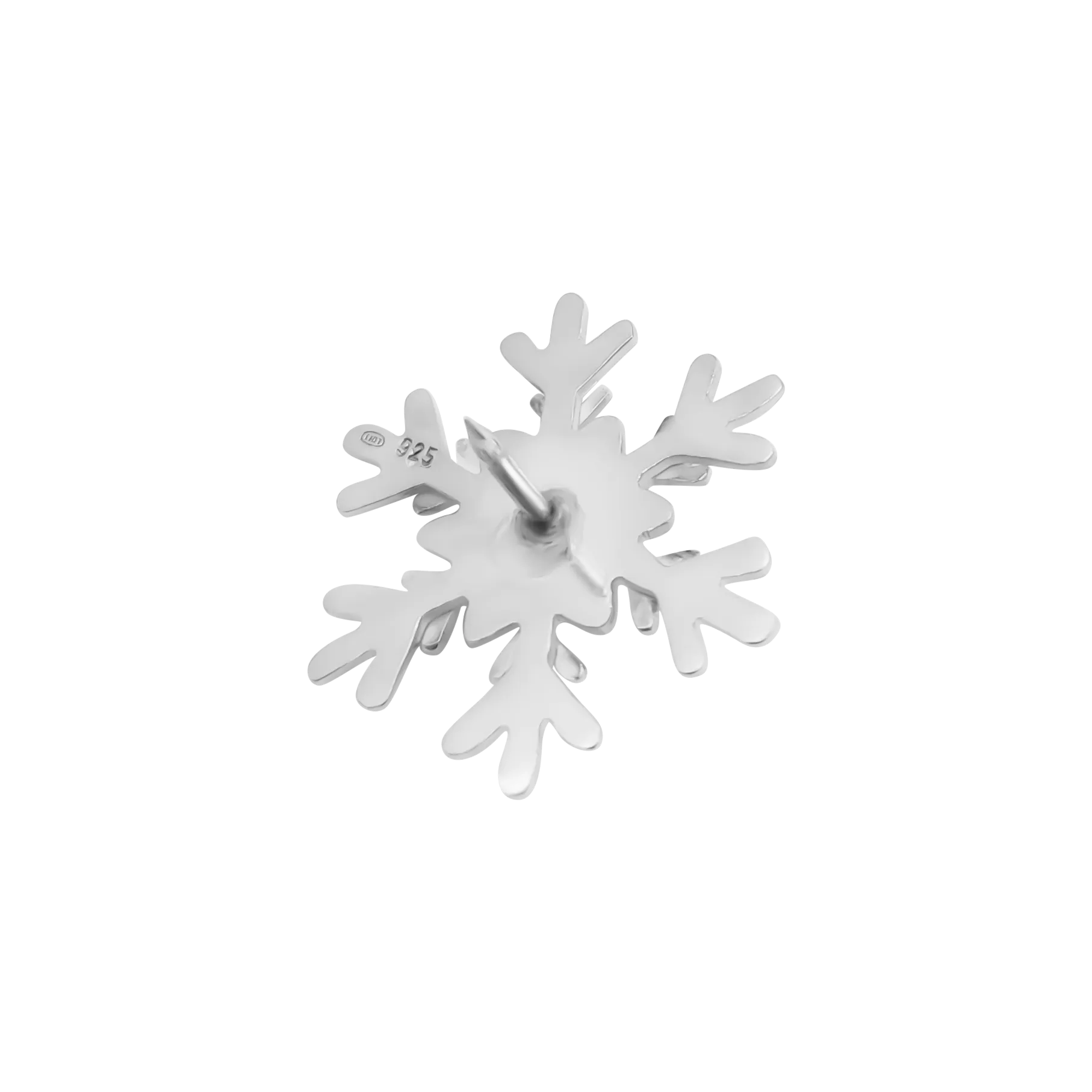 Brosa din argint, fulg de nea, zirconiu albastru [2]