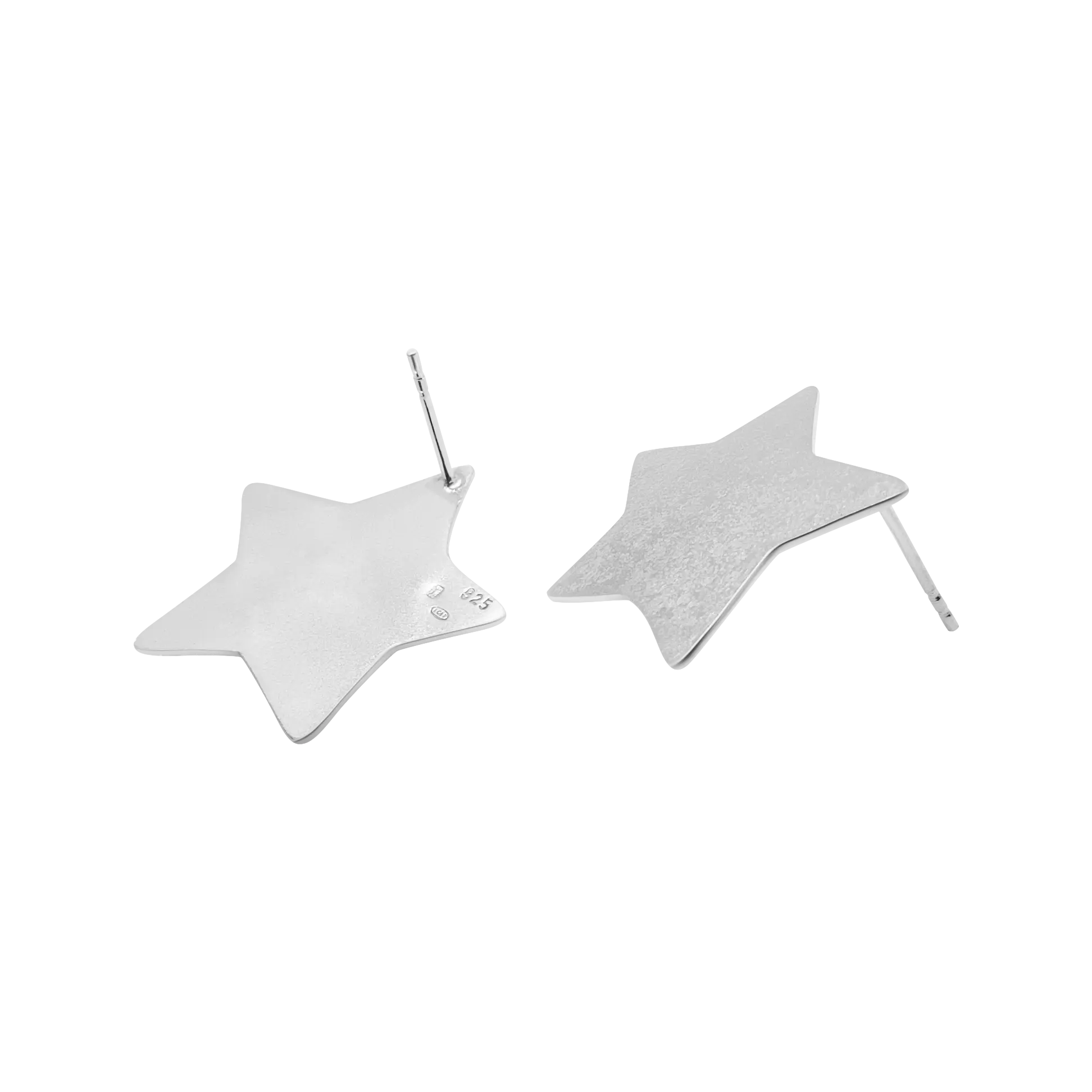 Cercei din argint cu tije, stele mari Stardust [2]