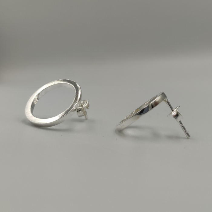 Cercei rotunzi Lolit, argint 925, aspect lucios, diametru 1.4cm [2]
