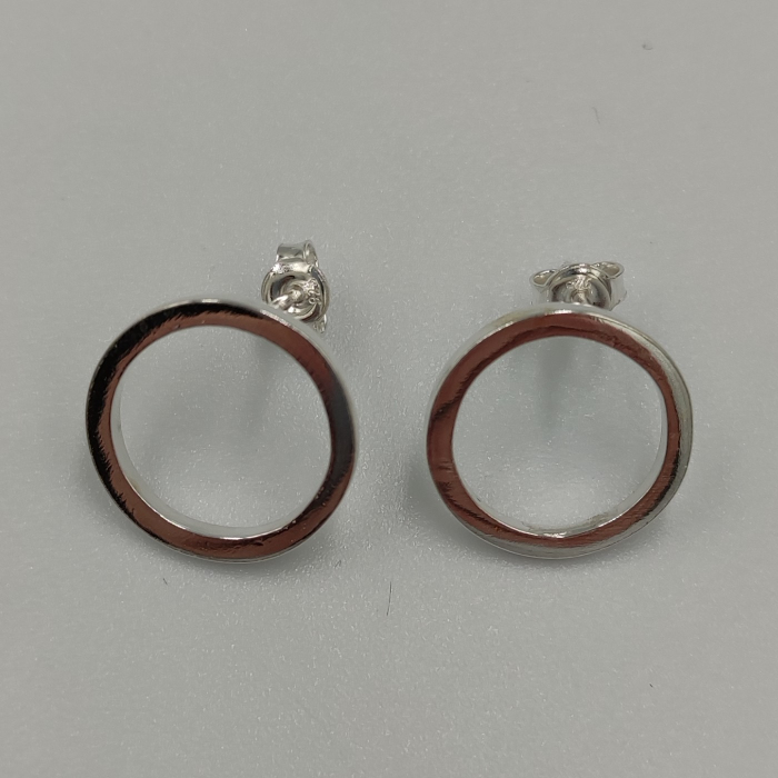Cercei rotunzi Lolit, argint 925, aspect lucios, diametru 1.4cm [3]