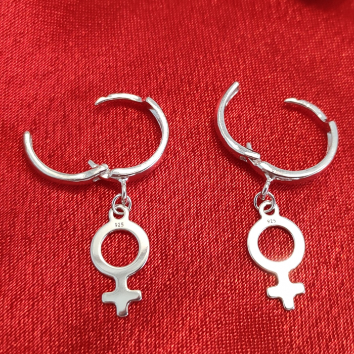 Cercei simbol feminin, din argint, cu tortite [4]