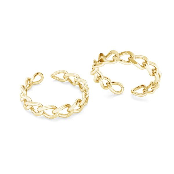 Inel Chain Ring din argint 925, placat cu aur de 18K, reglabil [3]