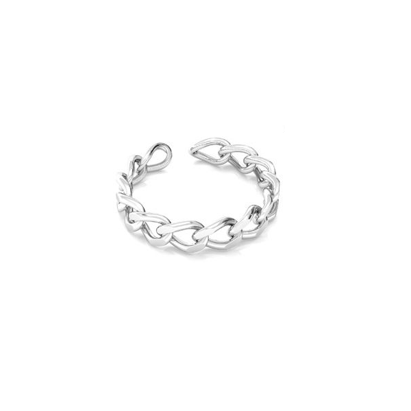 Inel Chain Ring din argint 925, placat cu platina, reglabil [3]