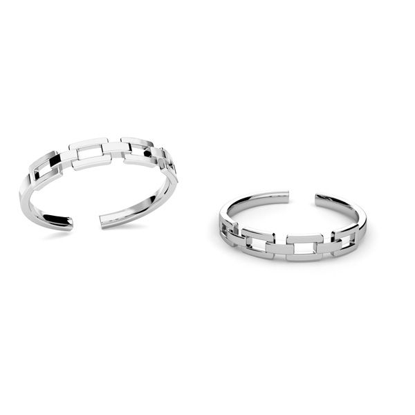 Inel Linked Chain Ring din argint 925 placat cu platina, reglabil [3]