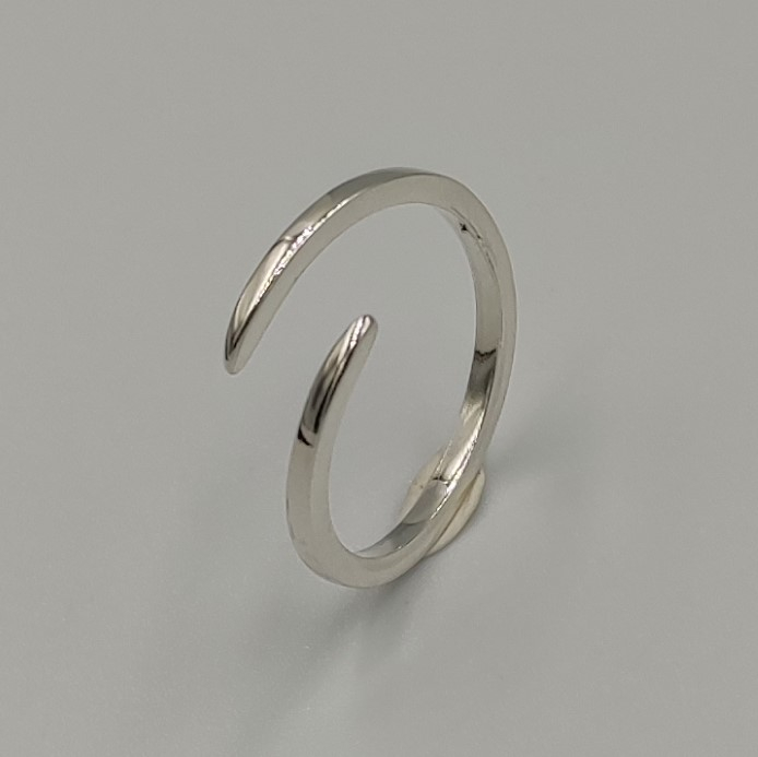 Inel minimalist Lolit argint 925, marime reglabila, grosime 1.5mm [2]