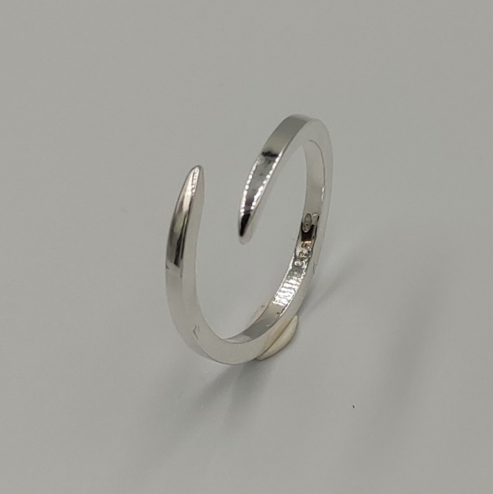 Inel minimalist Lolit argint 925, marime reglabila, grosime 2mm [2]