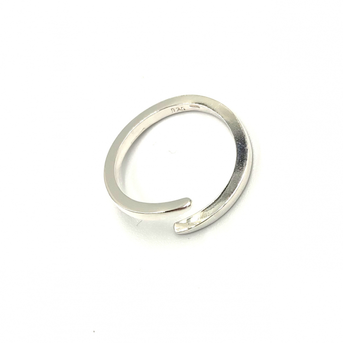 Inel minimalist Lolit argint 925, marime reglabila, grosime 2mm [3]