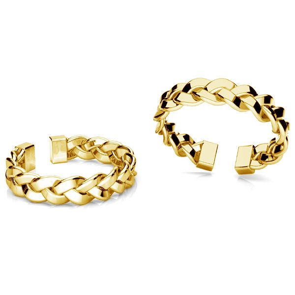 Inel Woven Ring din argint 925 placat cu aur de 18K, reglabil [3]