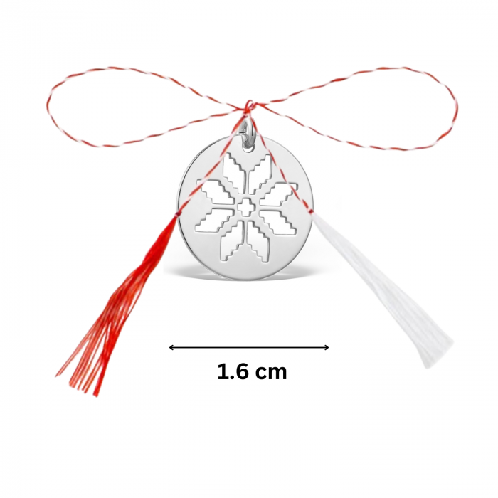 Pandantiv martisor din argint, Colul morii, motiv traditional, ambalaj inclus [2]