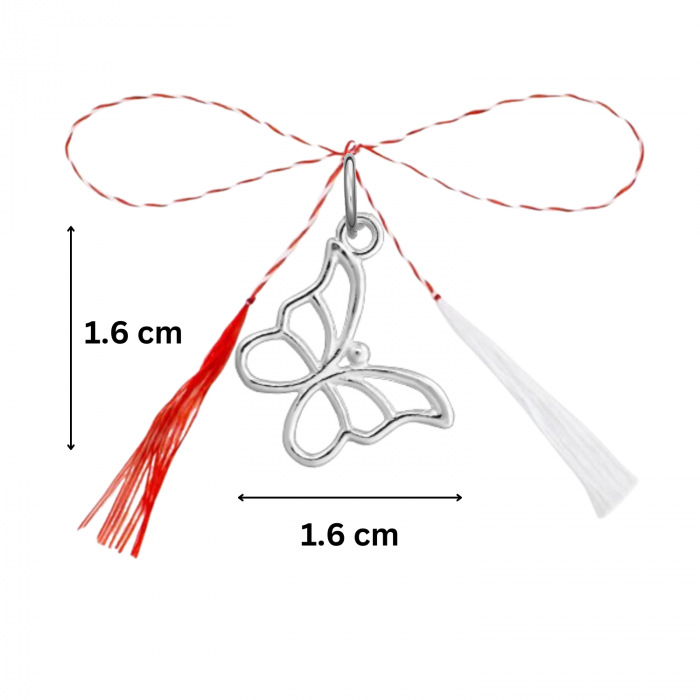 Pandantiv martisor din argint, fluture decupat, ambalaj inclus [4]