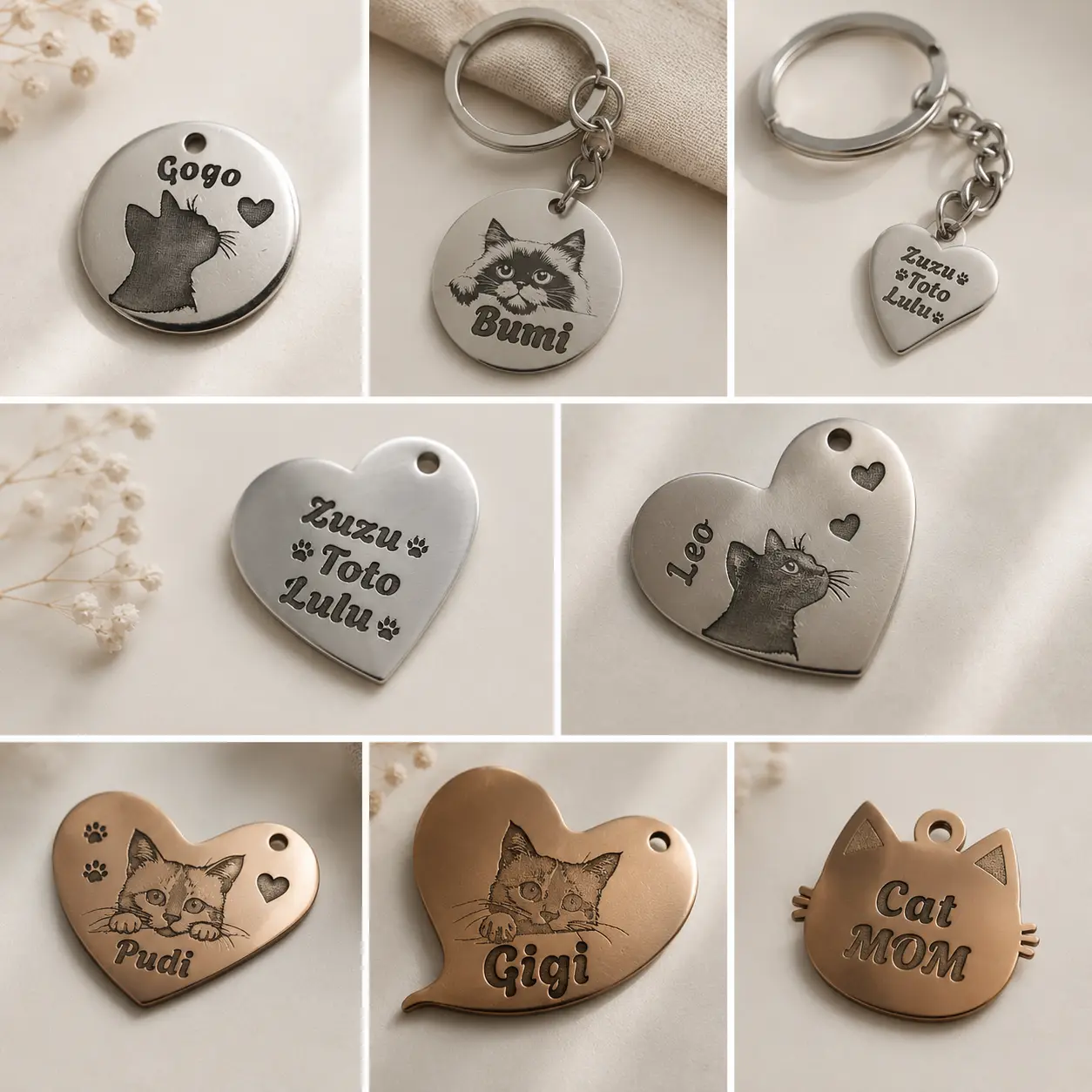 Pandantiv personalizat din bronz, inima 2 cm [2]