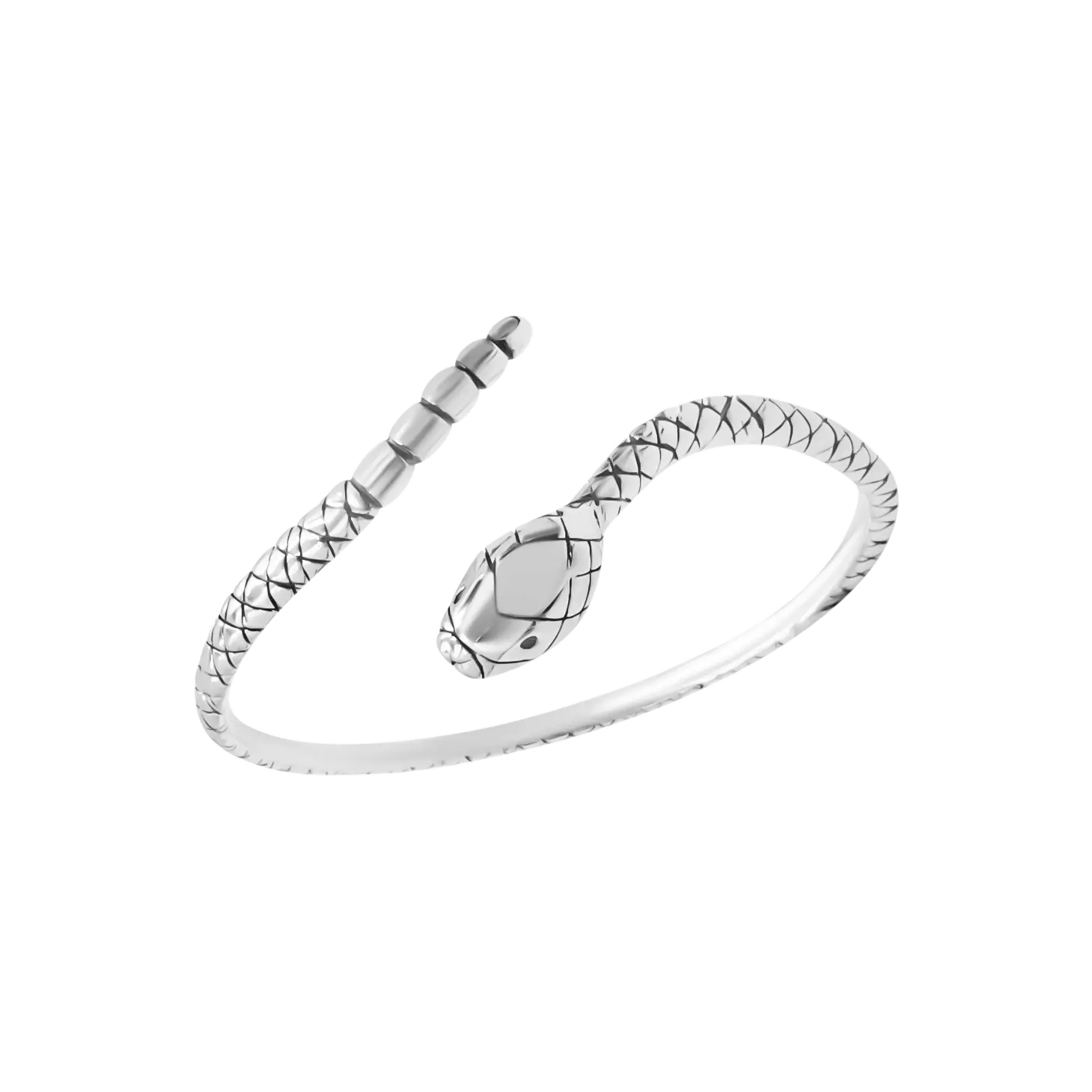 Bratari fixe (bangle) - Bratara tip bangle din argint, reglabila, Year of the Snake