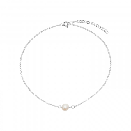 Bratari de picior - Bratara de picior din argint, perla de cultura, 22-27 cm