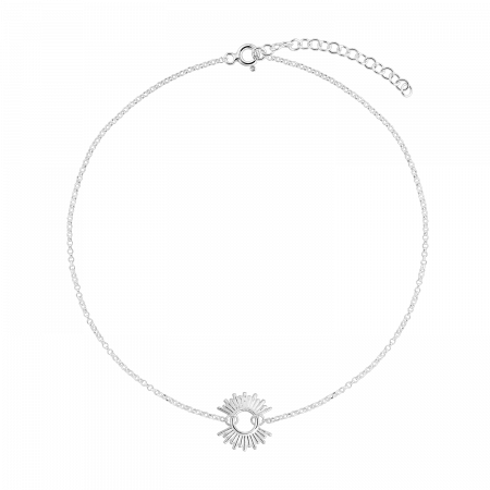 Bratari lantisor - Bratara din argint, conector soare, 15-19 cm