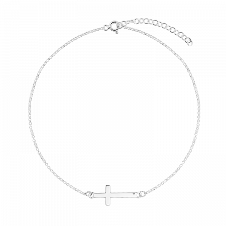 Bratari lantisor - Bratara din argint, cruce, 15-19 cm