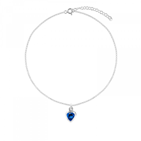 Bratara de picior de argint, cristal Saphire Blue [1]