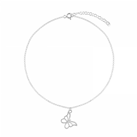 Bratari lantisor - Bratara din argint, fluturas, 15 - 19 cm