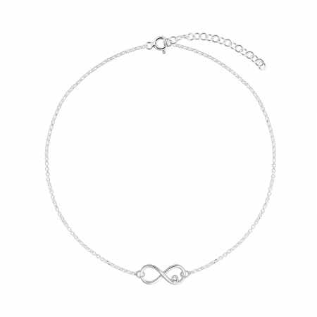 Bratari lantisor - Bratara din argint, infinit cristal, 15-19 cm