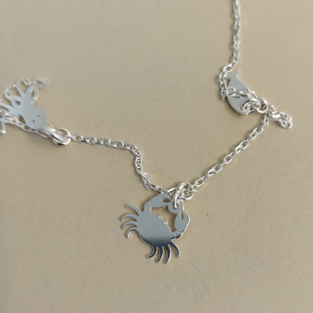 Bratara de picior din argint, Ocean Creatures 2 [4]