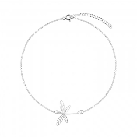Bratari de picior - Bratara de picior din argint placat cu aur, Dragonfly