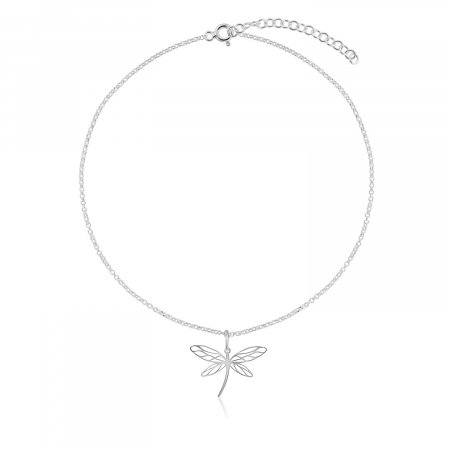 Bratari de picior - Bratara de picior din argint, Dragonfly