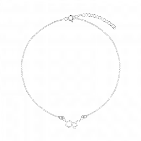 Bratara de picior din argint, serotonina, 22-27 cm