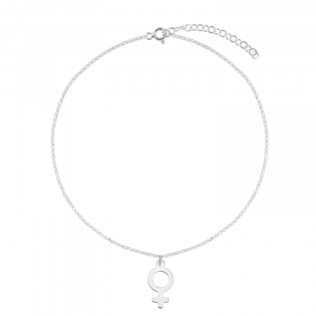Bratari de picior - Bratara de picior din argint, simbol Venus, 22-27 cm