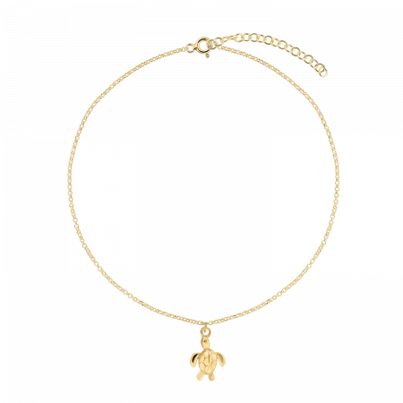 Bratari lantisor - Bratara din argint placat cu aur, broscuta, 15-19 cm