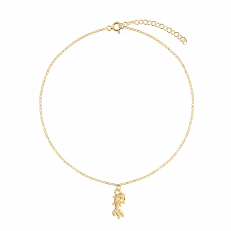 Bratari lantisor - Bratara din argint placat cu aur, pestisor, 15-19 cm