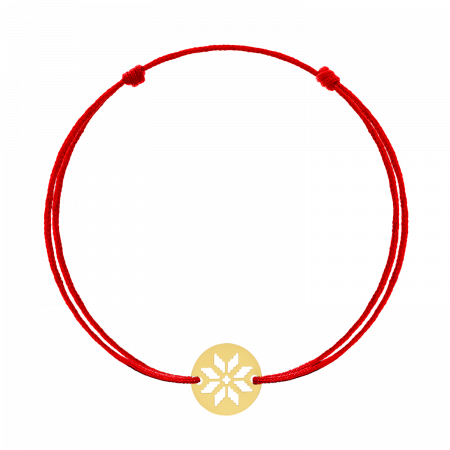 Bratari snur - Bratara snur cu motiv traditional romanesc, Colul Morii, argint placat cu aur