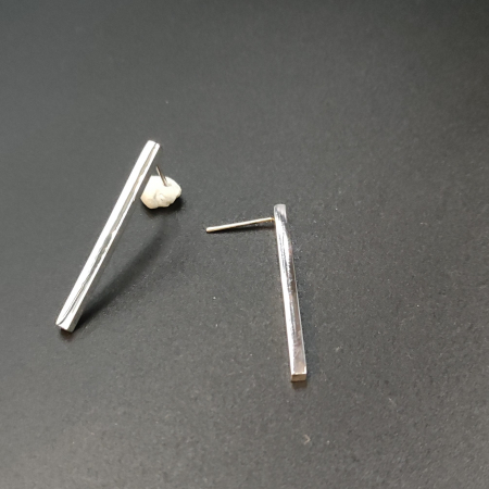 Cercei bara verticala Lolit, argint 925, 3.4 cm [2]