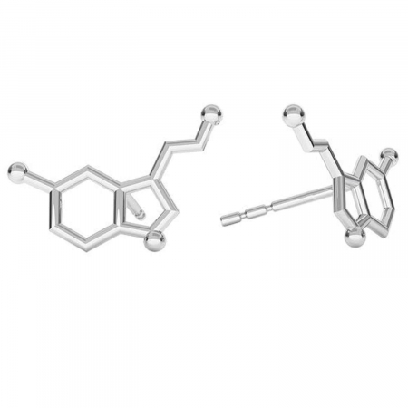 Cercei - Cercei din argint 925, cu tija, serotonina, cutie bijuterii
