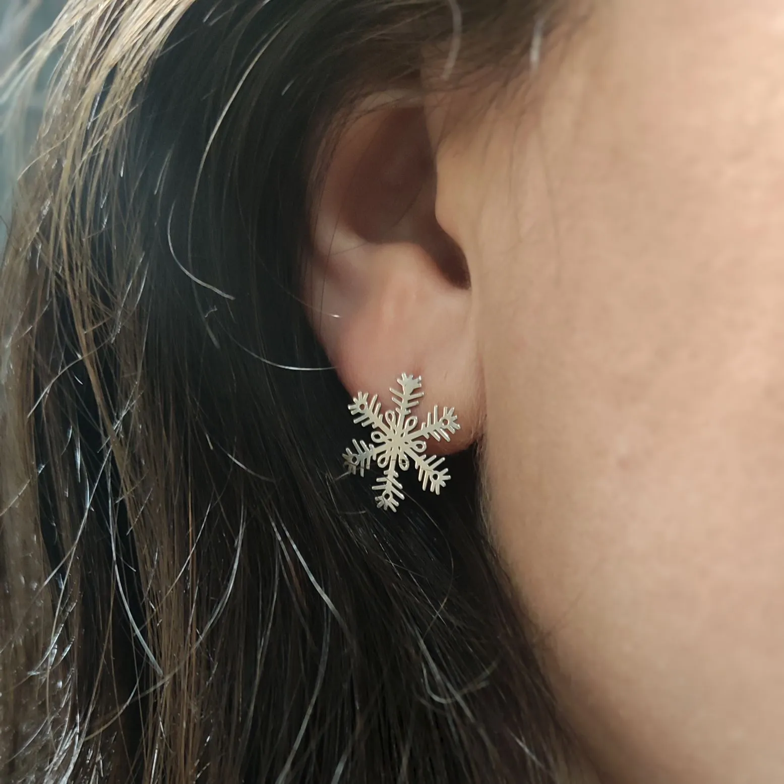 Cercei din argint, fulgi de nea [1]