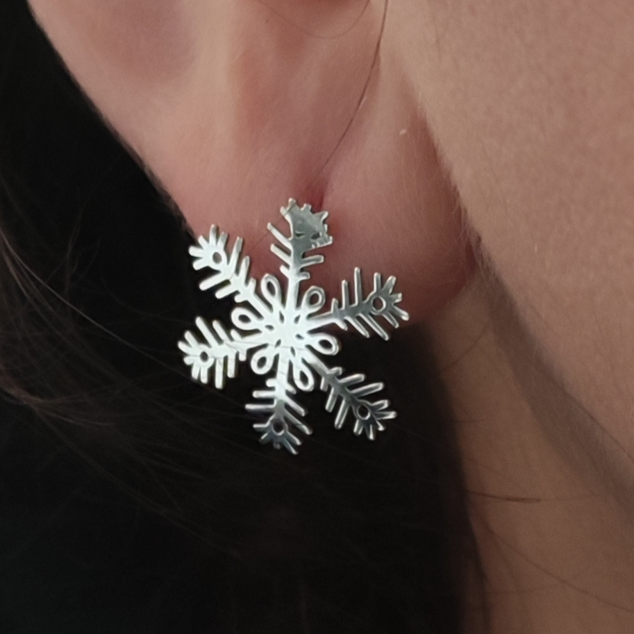 Cercei din argint, fulgi de nea [2]