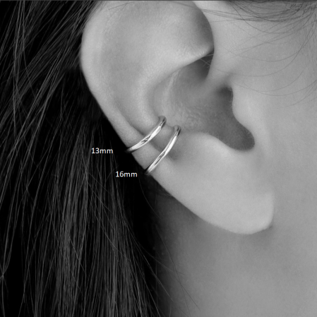 Cercei ear cuff din argint, 13mm [1]