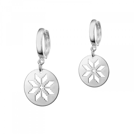 Cercei - Cercei motiv traditional floral, argint 925