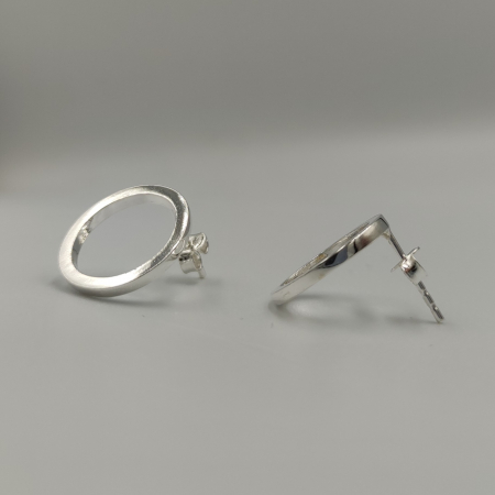 Cercei rotunzi Lolit, argint 925, aspect lucios, diametru 1.4cm [1]
