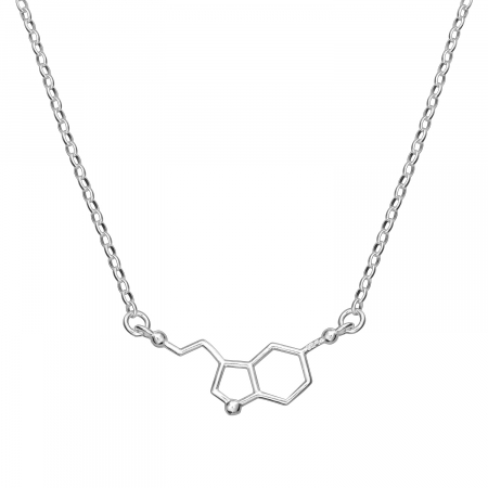 Coliere - Colier din argint, formula chimica serotonina