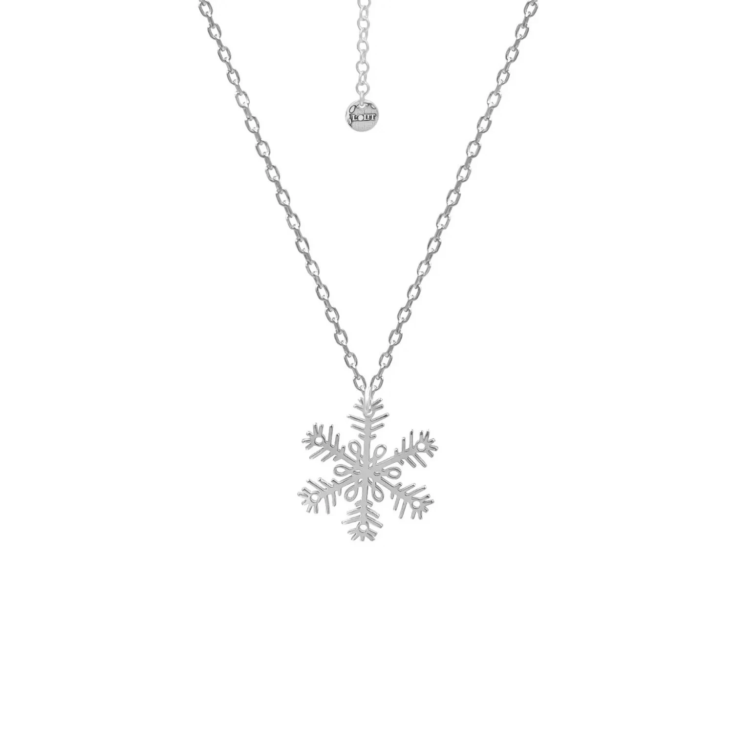 Coliere - Colier din argint, fulg de nea