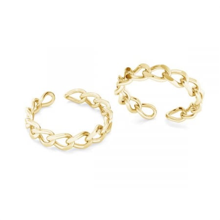 Inel Chain Ring din argint 925, placat cu aur de 18K, reglabil [2]