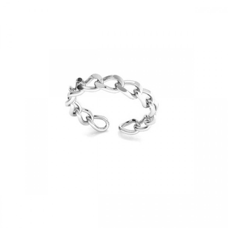 Inele - Inel Chain Ring din argint 925, placat cu platina, reglabil