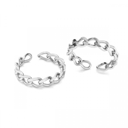Inel Chain Ring din argint 925, placat cu platina, reglabil [1]