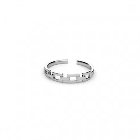 Inel Linked Chain Ring din argint 925 placat cu platina, reglabil [1]