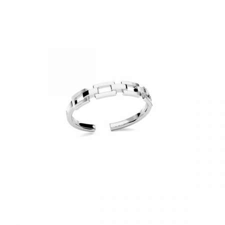 Inele - Inel Linked Chain Ring din argint 925 placat cu platina, reglabil