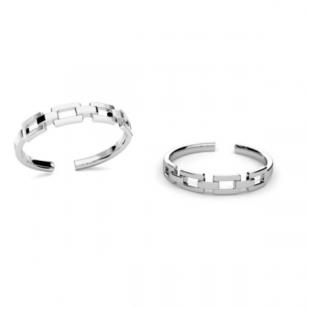 Inel Linked Chain Ring din argint 925 placat cu platina, reglabil [2]