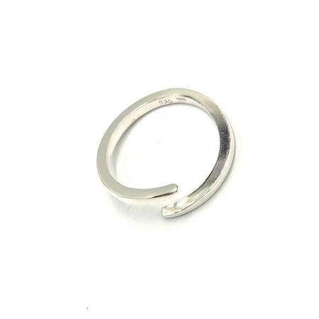 Inel minimalist Lolit argint 925, marime reglabila, grosime 2mm [2]