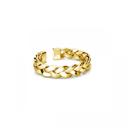 Inel Woven Ring din argint 925 placat cu aur de 18K, reglabil [1]