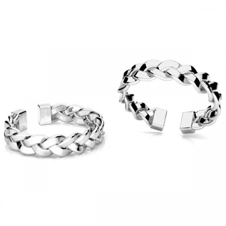 Inel Woven Ring din argint 925 placat cu platina, reglabil [2]