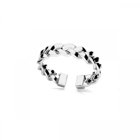 Inele - Inel Woven Ring din argint 925 placat cu platina, reglabil