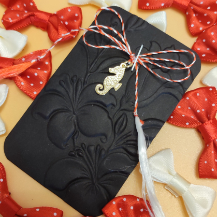Pandantiv martisor din argint aurit, calut de mare Mandala, ambalaj inclus [2]